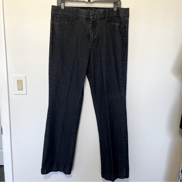 JM COLLECTION DARK WASH JEANS 12 FLAT FRONT STRETCH DENIM POCKETS STRAIGHT LEG - Picture 9 of 9